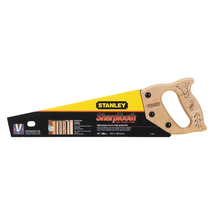 Stanley Sharptooth Handsaw, 20 in, 9 tpi Authentic